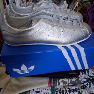Adidas Stan Smith Lo Pro Metallic Silver Sneakers Size 7 women NIB